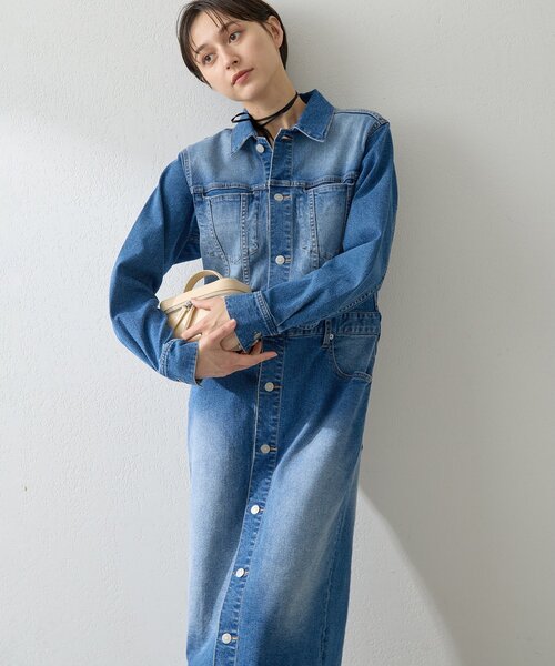 Whim Gazette 即完売品　DENIMワンピース Whim Gazette（ウィム ガゼット） ワンピース ストレッチデニム