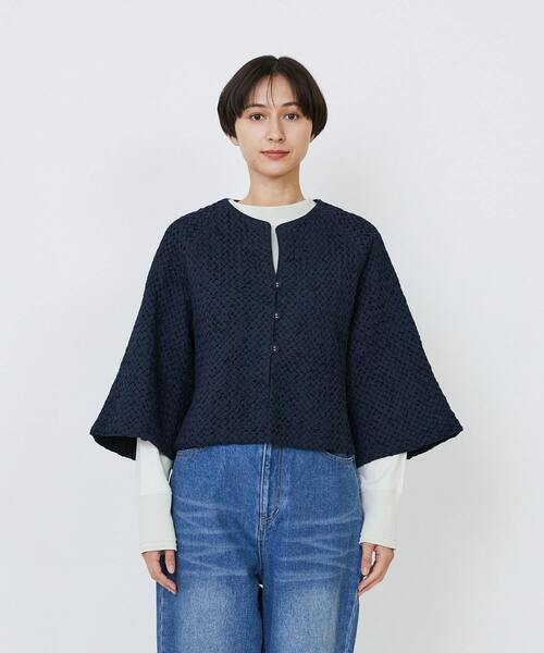 ブラウス シャツ インドコットンポプリンハンドスモッキングブラウスジャケット レディースの画像