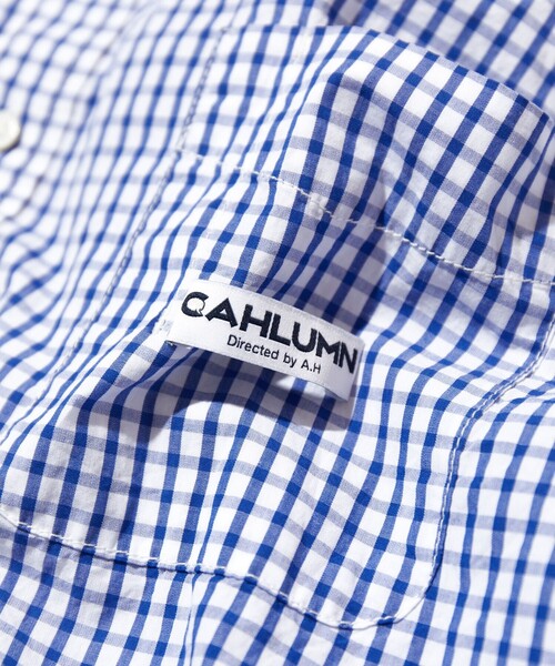 「CAHLUMN」 長袖シャツ LARGE ネイビー メンズ_画像2