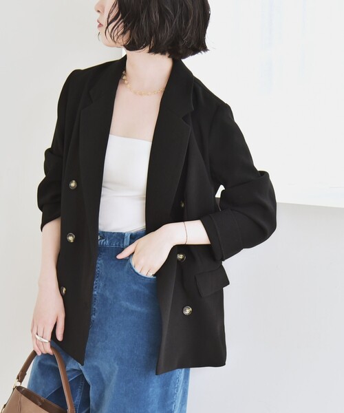 R【新品】テーラードジャケット quaranciel:手洗い可能 メッシュ quaranciel ジャケット テーラードジャケット quaranciel:「手洗い可能