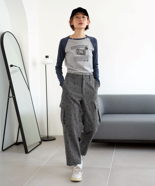 「SLOBE citron.」 カーゴパンツ 34 チャコールグレー レディース