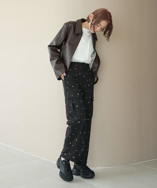 「SLOBE citron.」 カーゴパンツ 34 チャコールグレー レディース