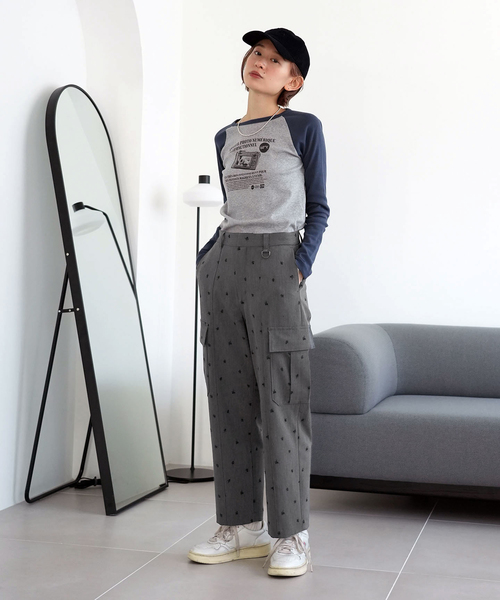 「SLOBE citron.」 カーゴパンツ 34 チャコールグレー レディース