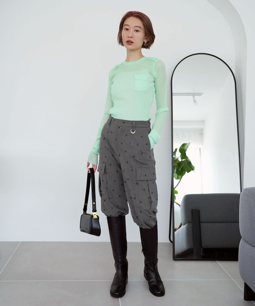 「SLOBE citron.」 カーゴパンツ 34 チャコールグレー レディース