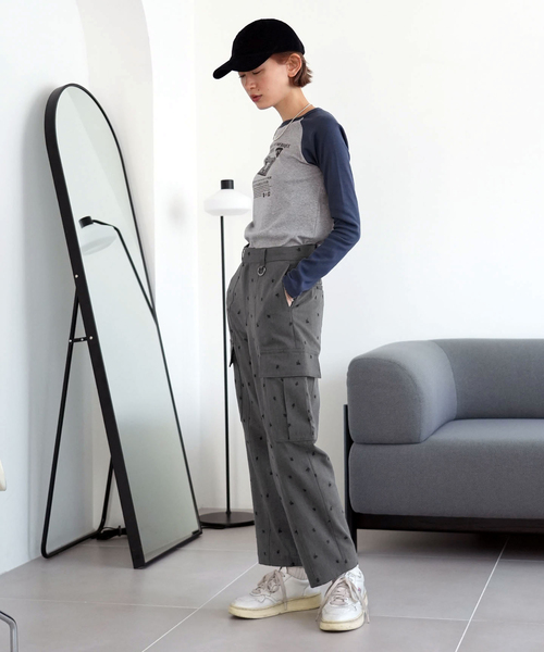 「SLOBE citron.」 カーゴパンツ 34 チャコールグレー レディース