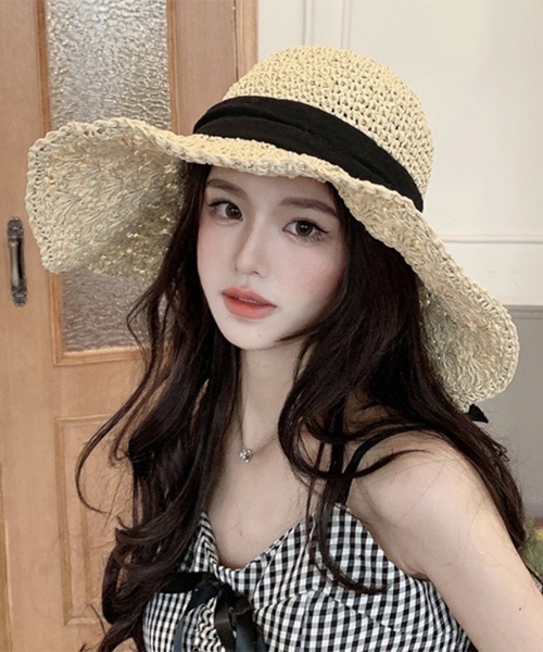 「Riff」 ストローハット FREE ブラウン レディース_画像9