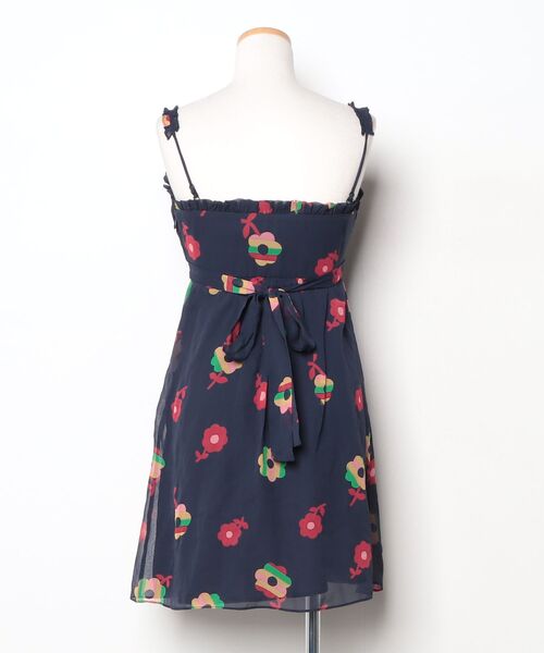 「Betsey Johnson」 花柄キャミソールブラウス 2 ネイビー レディース_画像2