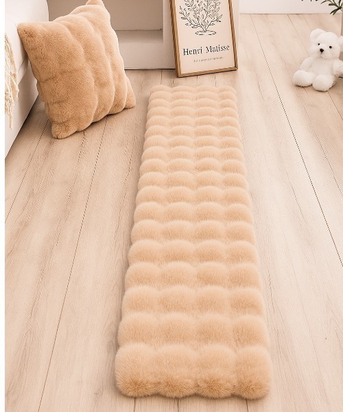 ラグ ラグマット ぽこぽこ スクエアフェイクファーマット : ZOZOTOWN