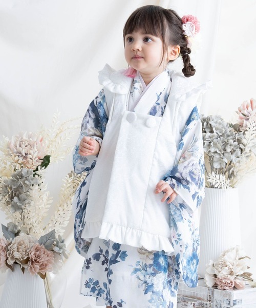 着物 七五三 着物+被布セット 3歳 女の子　「被布選べる2タイプ」 キッズ 子供 女の子