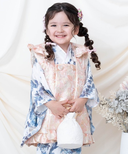 着物 七五三 着物+被布セット 3歳 女の子　「被布選べる2タイプ」 キッズ 子供 女の子