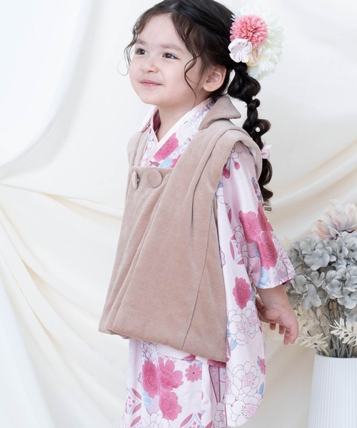 着物 七五三 着物+被布セット 3歳 女の子　「被布選べる2タイプ」 キッズ 子供 女の子