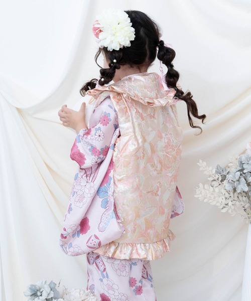 着物 七五三 着物+被布セット 3歳 女の子　「被布選べる2タイプ」 キッズ 子供 女の子