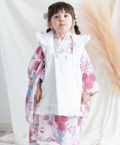 着物 七五三 着物+被布セット 3歳 女の子　「被布選べる2タイプ」 キッズ 子供 女の子