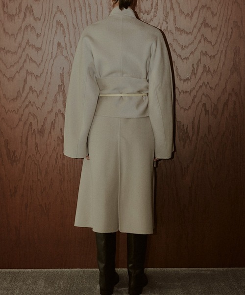 極美品✨LE CIEL BLEU　20AW　ダブルフェイスラップコート　36 LE CIEL BLEU｜ダブルフェイスラップコート/Double Face Wrap Coat
