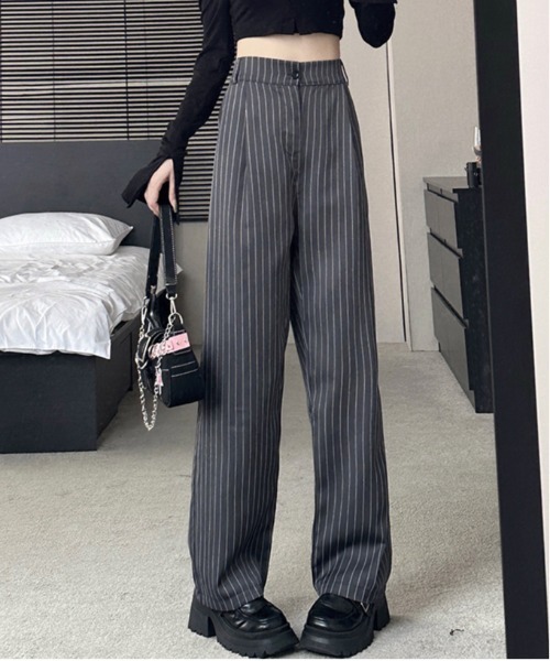 WEGO（ウィゴー） スラックス パンツ WEGO/ストライプストレート