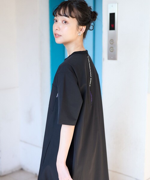 FREAK'S STORE（フリークスストア） 半袖ワンピース フリ- ブラック