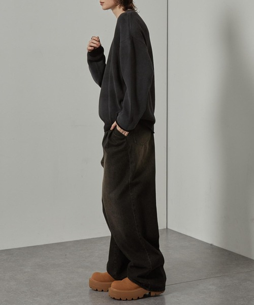 セーター ニット 「Alfred Alex」ヴィンテージ加工ラバースプレーグラデーションプルオーバーニット メンズ レディース | ブランド登録なし | 08