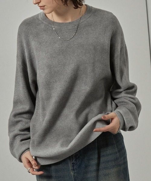 セーター ニット 「Alfred Alex」ヴィンテージ加工ラバースプレーグラデーションプルオーバーニット メンズ レディース | ブランド登録なし | 21