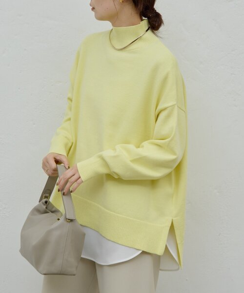 極美品✨ガリャルダガランテ ラクーンＶネック畦編みニットプルオーバー GALLARDAGALANTE（ガリャルダガランテ）の「畦編みハーフZIPニット