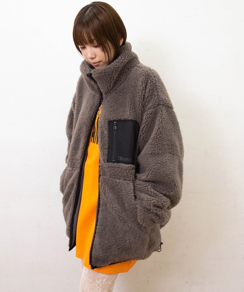 ジャケット・アウター ara パル PAL 【Discoat】ガラスレザーボア衿ブルゾン （black