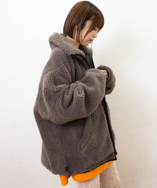 RNA（アールエヌエー） ブルゾン アウター J2163 マルチカラーボア