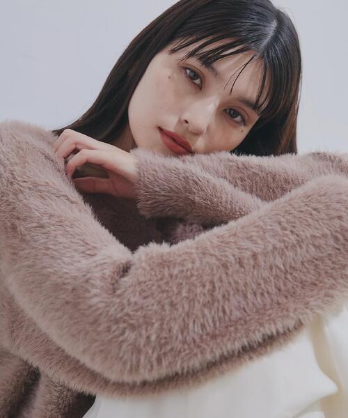 THE SHOP TK ニット セーター 「華やかで柔らか」ふわふわフェザー