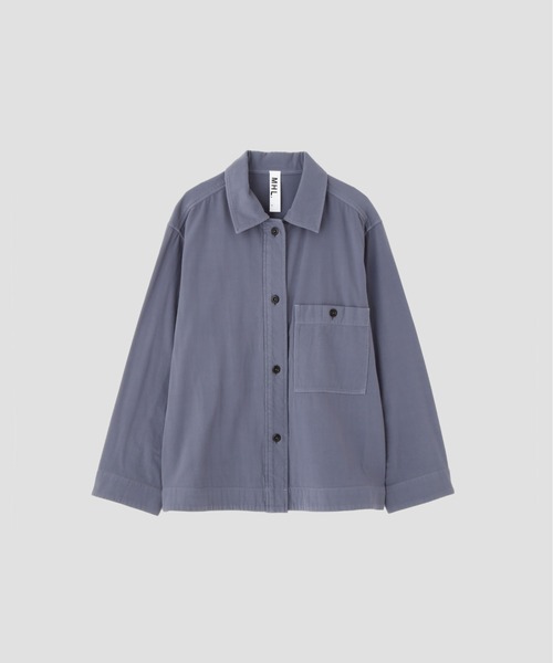 MHL.（エムエイチエル） ブラウス シャツ GARMENT DYE PLATED ORGANIC