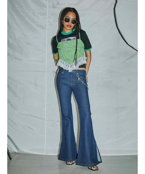 「PAMEO POSE」 デニムパンツ SMALL インディゴブルー レディース_画像5