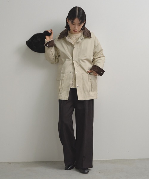 ジャケット・アウター Ringo Shelly island（シェリーアイランド） ブルゾン アウター 襟配色