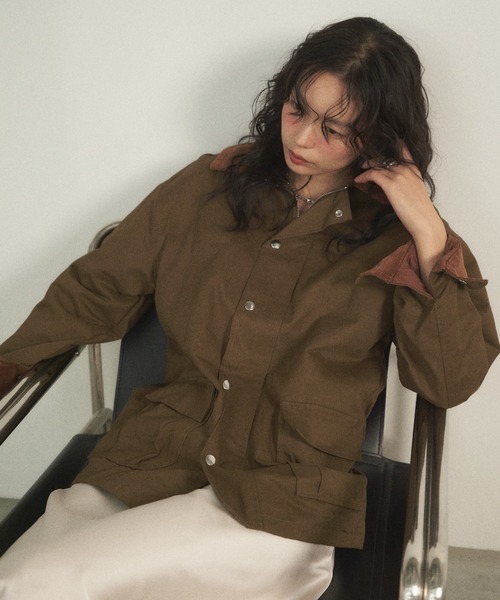 Shelly island（シェリーアイランド） ブルゾン アウター 襟配色