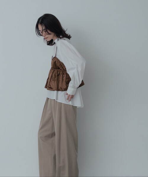 INDIVI GALLEST ブラウス シャツ タイプライターボリュームスリーブ 