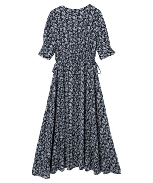 「RANAN」 半袖ワンピース M ブラック レディース_画像6