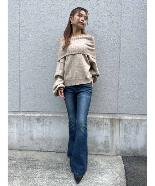 フランス製】Agnes b. homme ウールフランネル ワイドトラウザーズ
