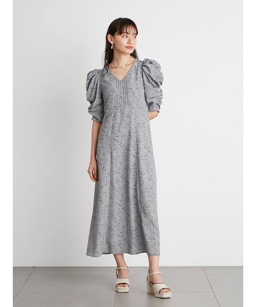 「LILY BROWN」 半袖ワンピース 1 グレー レディース_画像9