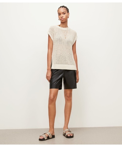「ALLSAINTS」 半袖ニット X-SMALL ホワイト レディース_画像6