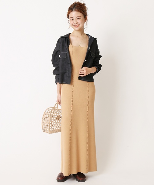 「U by SPICK&SPAN」 ノースリーブワンピース 36 オレンジ レディース_画像7