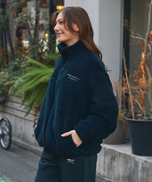 新品 ラッセルノ マイクロ ボアフリース ブルゾン ブラック L THE CRAFT CREW PRODUCTS ブルゾン アウター ヒートアップボアフリース