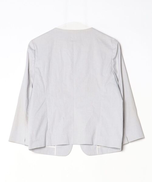 SHIPS（シップス） ノーカラージャケット 38 グレー レディース