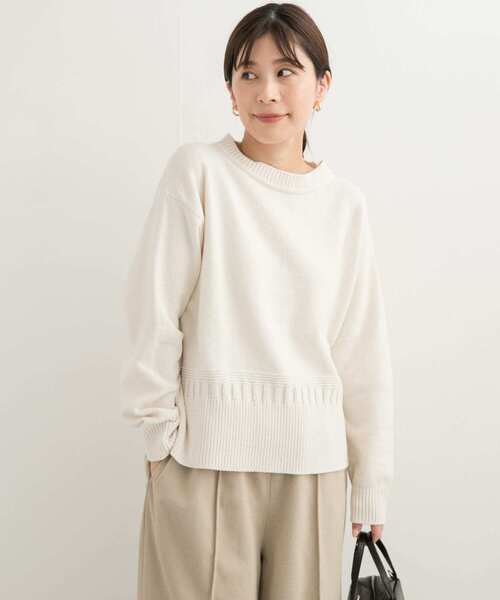 「URBAN RESEARCH DOORS」 長袖ニット MEDIUM ホワイト レディース_画像5