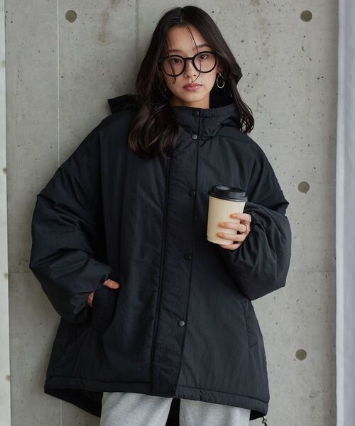 KOBE LETTUCE（神戸レタス） ブルゾン アウター 中綿フード付きロング