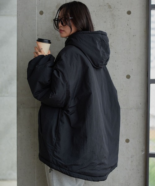 KOBE LETTUCE（神戸レタス） ブルゾン アウター 中綿フード付きロング