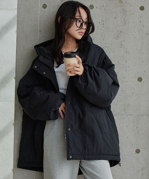 KOBE LETTUCE（神戸レタス） ブルゾン アウター 中綿フード付きロング