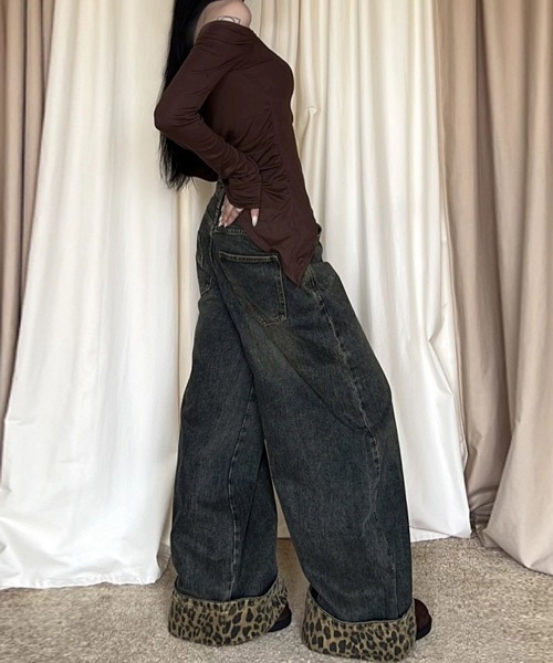 Ressaca（レサーカ） ジーンズ デニム デニムパンツ レオパード柄