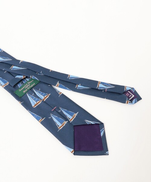Seaward＆stearn ネクタイ Seaward ＆ Stearn / シルク ヨット柄