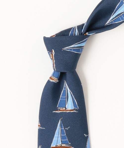 Seaward＆stearn ネクタイ Seaward ＆ Stearn / シルク ヨット柄