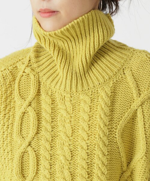 「ELIN」 タートルネックニット FREE イエロー レディース_画像5