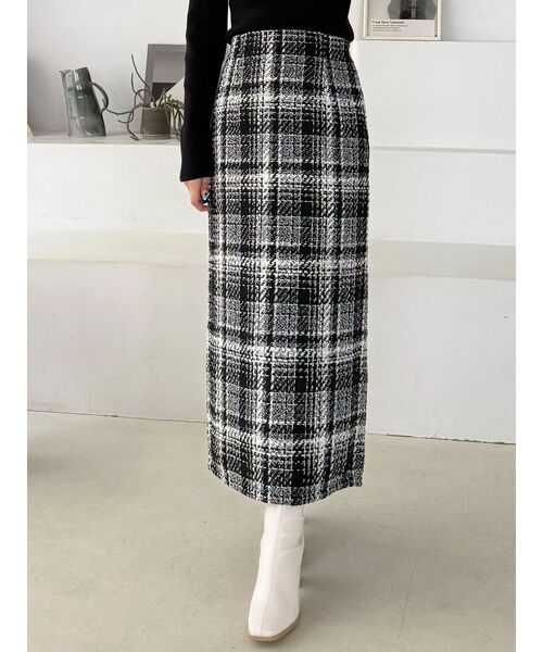 MERCURYDUO（マーキュリーデュオ） スカート チェックツィードタイト