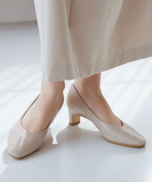 パンプス 入学式 卒業式 「卑弥呼」ソフトスクエアトゥプレーンパンプス/663102