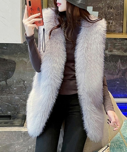 ベスト ジレ フェイクファーベスト レディース : ZOZOTOWN Yahoo!店