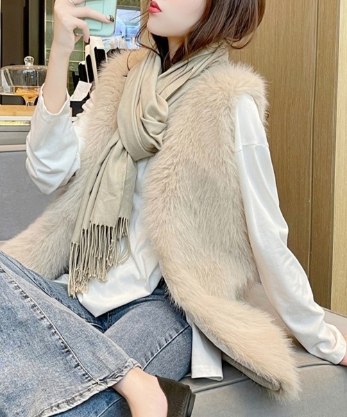 ベスト ジレ フェイクファーベスト レディース : ZOZOTOWN Yahoo!店